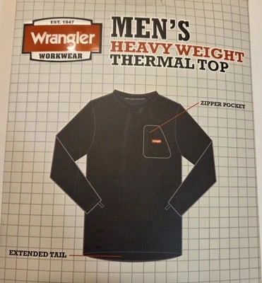 Wrangler Ropa de Trabajo Pesada Térmica Top Talla L Azul Marino Bolsillo con Cremallera NUEVO en CAJA Foto 1 de 4