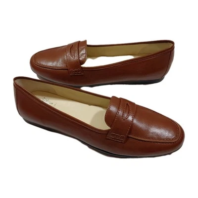 Mocasines Amalfi by Rangoni 10W Marrón Puntera Cuadrada Charol Penny Italia  Foto 1 de 4