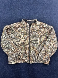 Cabelas Jacket Mens 2XL Camo Reversible Mossy Oak Full Zip Outdoors Hunting Warm - Picture 1 of 8