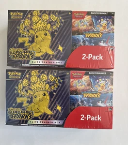 Pokemon Surging Sparks Elite Trainer Box + Booster Bundle, 2-pack ~ Costco Set - Picture 1 of 6