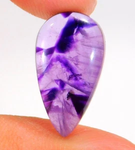 Natural Blue Ametyst Pear Cabochon Loose Gemstone Translucent 07.CT  AY=0172 - Picture 1 of 6