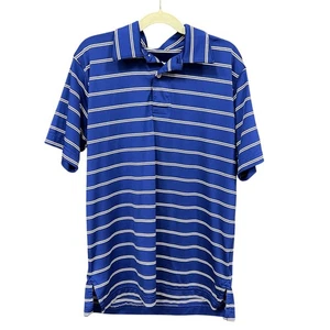 Polo ragazzo Class Club bianca + blu a righe traspirante taglia 12-14 - Foto 1 di 1