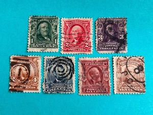 US Briefmarken SC# 300-305 & 307 reguläre Ausgabe von 1902-1903 gebraucht perf 12 - Bild 1 von 1
