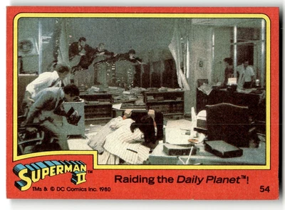 1980 Topps Superman II Card #54 Raiding the Daily Planet! - Image 1 of 4