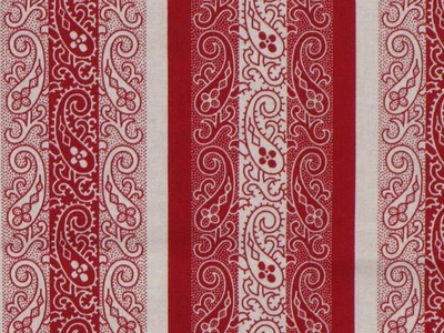 REDUCED: Faye Burgos for Marcus Fabrics paisley stripe 43"x18" - Image 1 of 3