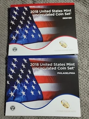 2018 United States Mint Uncirculated Coin Set Philadelphia & Denver. OGP.  - Image 1 of 4