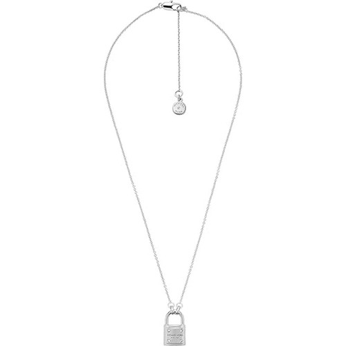 Collana con ciondolo Michael Kors donna moda ottone argento nuova con etichetta argento OS