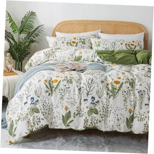 Floral Duvet Cover King 100% Percale Cotton Botanical Garden Flower Printed - Picture 1 of 7
