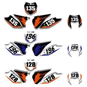 Number Plate Sticker Decals Custom Name For KTM 125 200 250 300 450 500 EXC 2014 - Picture 1 of 2