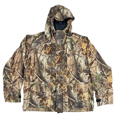 10X RealTree Camo Hunting Jacket Hooded Men's XL Brown Green Outdoor Barn Coat - Image 1 of 4