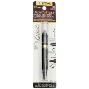 3 Pack L'Oreal Paris Brow Stylist Kabuki Blender Brow Crayon, Brunette 313, 0... - Picture 1 of 2