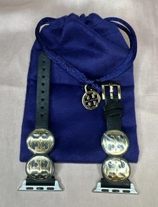 Tory Burch Band for Apple Watch Leather Strap 38/40/41mm NEVER USED SHIPS FREE - Zdjęcie 1 z 6