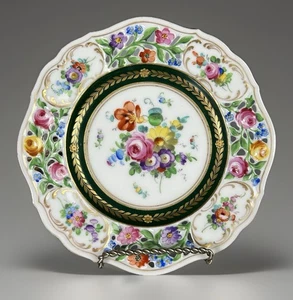 "Platos antiguos Richard Klemm Dresden (6) perforados pintados a mano 6,5"" W joyas doradas" - Imagen 1 de 20