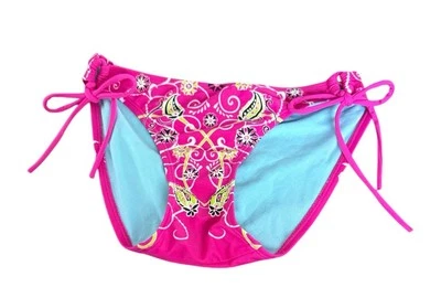 Parte inferior de bikini Athleta XS pantalones de natación extra pequeños usados en excelente estado corbata lateral rosa *1G Foto 1 de 4