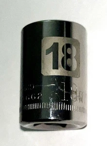 Vintage Craftsman 18mm Socket G2D 34662 1/2” Drive Easy Read 12 Point USA - Imagen 1 de 17