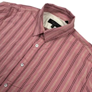 Rag & Bone Men's Cotton Blend L/S Dress Shirt Pink • XL - Picture 1 of 7