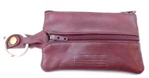 Vintage Levenger Mahagoni Leder Geldbörse Schlüsseletui Geldbörse 4,75" x 3" 2 Taschen - Bild 1 von 7