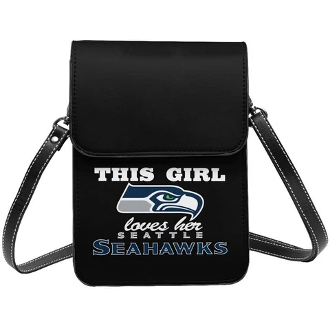 This Girl Loves Her Seattle Seahawks Cell Phone Purse The Single Shoulder Bag Cover