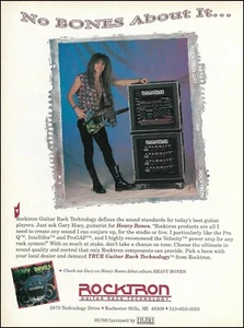 Gary Hoey Heavy Bones 1993 Rocktron Rack Technology Werbung 8x11 Werbedruck - Bild 1 von 3