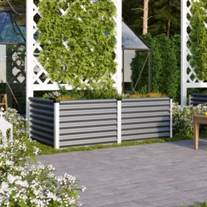 Vitavia Hochbeet Linus 630 BxTxH 96x188x63cm, Zincalume® granit/alu - Bild 1 von 4