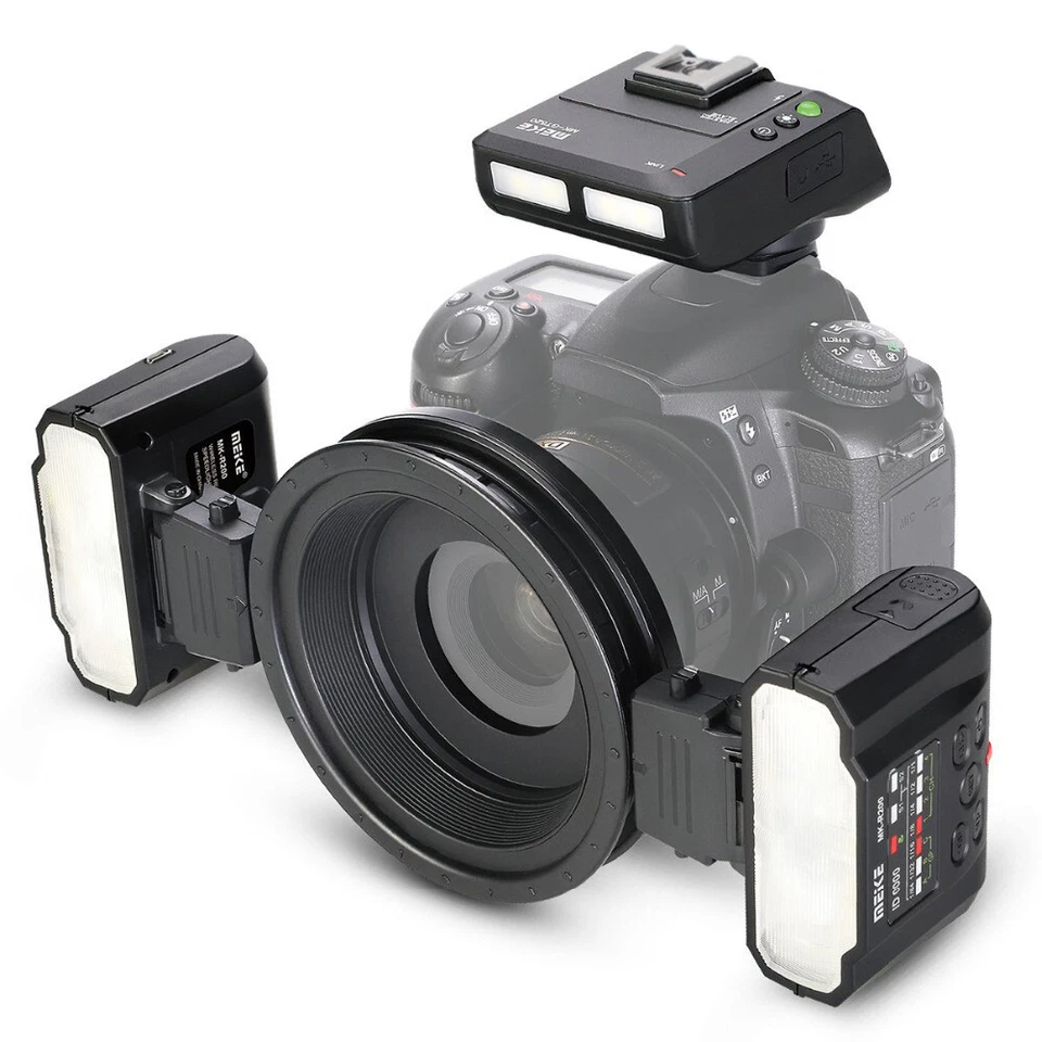 Meike MK-MT24 Macro Twin Lite Flash With Trigger For Canon DSLR Camera 70D 60D - Image 1 of 4