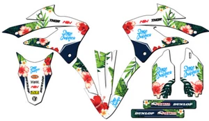 2022-2023 KX 85 TROPIC White Senge Graphics Kit Compatible with Kawasaki - Picture 1 of 10