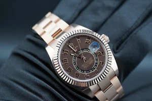 Rolex Sky-Dweller 326935 Rose Gold Rere Chocolate Arabic Dial 42mm Box and Paper - Picture 1 of 16