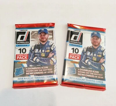 2018 Panini Donruss Racing Nascar Rated Rookie Trading Cards Booster Packs (2)  - Image 1 of 2