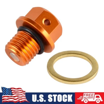 CNC Magnetic Oil Drain Plug Bolt Screw For KTM XCW 150 200 250 300 450 500 530 - Image 1 of 4