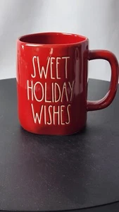 New RAE DUNN Holiday Christmas LL "SWEET HOLIDAY WISHES" Red Mug By Magenta NWOT - Picture 1 of 2