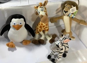 Madasgascar Plush Lot Of 4-Alex(MWT)Penguin Melman Marty-2004 2005 - Picture 1 of 8