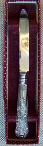 OLD SHEFFIELD ENGLISH STERLING CITRUS KNIFE  NO MONO GEORGIAN SHELL KINGS QUEENS - Picture 1 of 1