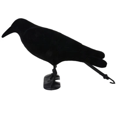 Flocked Hard Plastic  Crow Decoy Hunting  Animal  Decoy - Image 1 of 4