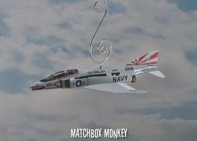 F4 Phantom Marina de los Estados Unidos Adorno de Navidad Avión Jet Top Gun Sundowners Vietnam Foto 1 de 4