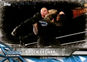 2017 Topps WWE Road To Wrestlemania #24 Brock Lesnar F-5s Dean Ambrose Moxley - Foto 1 di 2