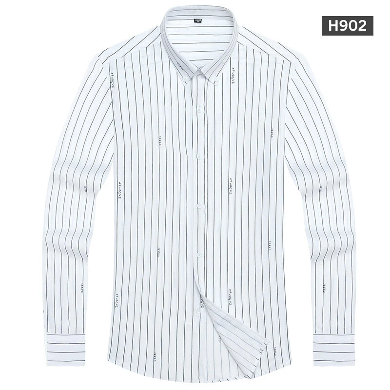 Men's Dress Shirts Long Sleeve Camisas Casual Shirts Top White US Size XL - Image 1 of 1