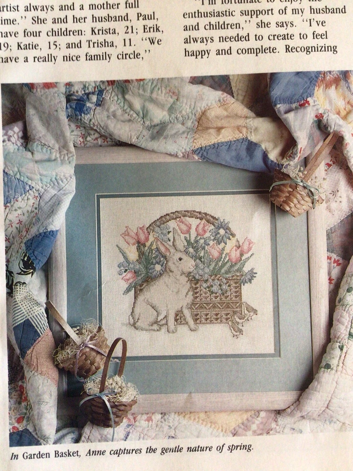 Counted Cross Stitch Pattern Garden Basket - Image 1 of 1