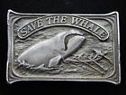 RH13137 VINTAGE 1976 **SAVE THE WHALE** (RIGHT WHALE) COMMEMORATIVE BELT BUCKLE