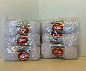 Lot of 6 Balls Skeins Red Heart Yarn Scrubby Coconut 3.5 Oz 0010 Lot 23 - Picture 1 of 5