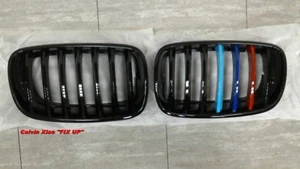 CON M COLOR NEGRO BRILLANTE REJILLA RIÑÓN BMW X5/E70 X6/E71 SERIE X 2007-2013 - Imagen 1 de 4