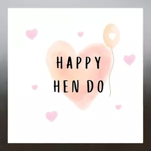 personalised Hen Party Card Happy Hen Do Card Bride to Be Card Bachelorette 6x6 - Picture 1 of 1