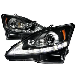 06-09 Lexus IS250 IS350 Black Projector Headlights DRL Switchback Turn Signal - Picture 1 of 4