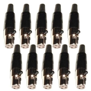 TA3F 3-polig Mini XLR Kabel Stecker 10-PAK - AUSVERKAUF - Bild 1 von 1