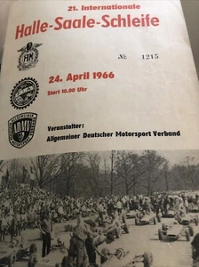 1966 Halle-Saale-Schleife Racing Program - 10x14 inches Vintage Magazine - Imagen 1 de 5