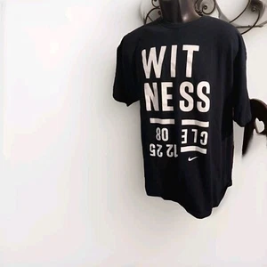 Nike Lebron James Witness Spelled Out T-Shirt Cleveland Cavs XL Blue Cotton - Picture 1 of 4