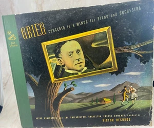 Grieg Concerto In A Minor For Piano And Orchestra Victor Records INCOMPLETE SET - Foto 1 di 13