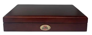 Ohio State Buckeyes Mahogany Wood Poker Set by The Memory Company-New - Picture 1 of 6