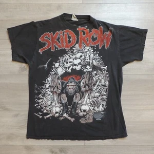 Vintage 1992 Skid Row "Slave To The Grind" T-Shirt Single Stitch Thrashed Band M - Picture 1 of 7