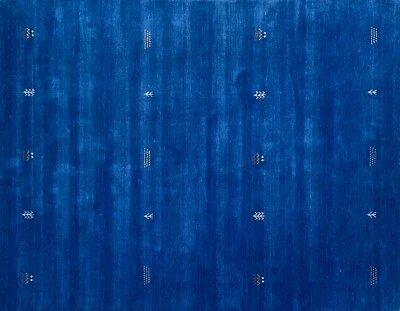 Gabbeh Blau Teppich 200x300 cm Handgewebt 100% Wolle Lori Debbich Loom G64T6 - Bild 1 von 4