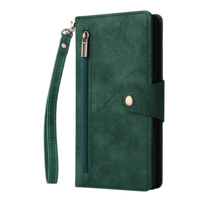 Zipper Magnetic Flip Card Leather Wallet Case For OnePlus Nord N300 N10 9 8 7T 7 - Image 1 of 4